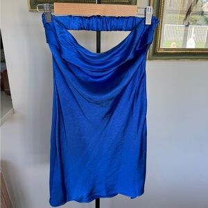 Billy J Blue Strapless Dress